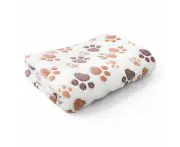 Pets Puppy Dogs Cat Fleece Soft Bed Cushion Blanket - White