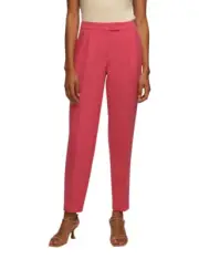 Anne Klein Women's Pleated High Waist Pants (Amaranth, 4)