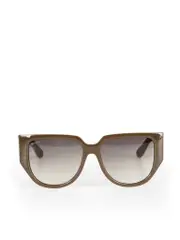 Dark Khaki Browline Gradient Sunglasses