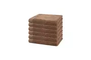 6pc Bambury Ultra soft Angove Face Washer 33x33cm Woodrose Cotton Woven
