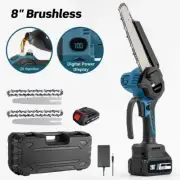 8" Chainsaw Cordless Rechargeable Wood Cutter Saw Chain Saws Electric for Makita