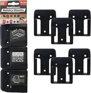StealthMounts Battery Holder for Einhell 18 V, Wireless Battery Holder for Einhell 18 V Power Tools, Pack of 6, Black Battery Organiser for Einhell 18 V