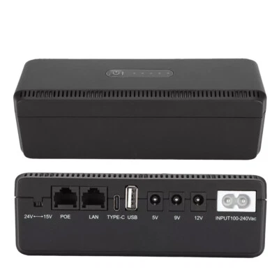 10400mAh 5V 9V 12V 15V 24V UPS Battery Backup Uninterruptible Power Supply USBwM
