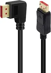 8K@60Hz 90 Degree Displayport 1.4 Cable, Male to Male Right Angle DP 1.4 Cable Support 8K/60Hz, 4K/144Hz 6FT/1.8M