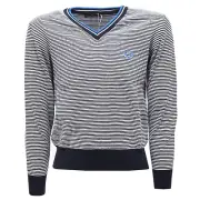 1879T maglione bimbo FRED PERRY cotone blu/bianco sweater kid