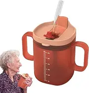 Elderly Water Cup | Feeding Cup with Straw | Healthcare Adult Drinking Cup | Maternity Drink Water Porridge, Sippy Cups for Elderly Maternity, Feeder Beaker Drink Water Porridge Soup