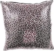 Accessorize Bedroom Collection Leopard Cushion Pack of 2 Pieces, Chocolate