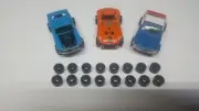16 .355 Ultra G Playing Mantis Slot Car Tires Tuff Ones Silicone Black C1