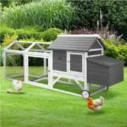 Alopet Rabbit Hutch Chicken Coop Large Hutches House Pet Run Cage Wooden Outdoor 225cm Chicken Coop
