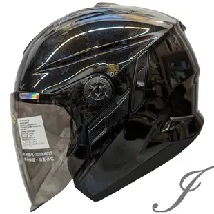 瑞獅 ZEUS 613B 素色 亮黑 半罩安全帽