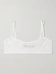 [Christopher Esber] Christopher Esber - Wave Lace-trimmed Crocheted Bralette - White - UK 10 UK 10 White