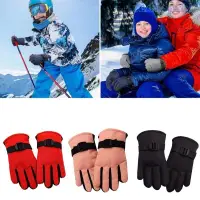 在飛比找蝦皮購物優惠-Fl 冬季兒童雪地連指手套防水全指手套保暖手套