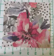 THREE DECORATIVE LUNCHEON NAPKINS for DECOUPAGE "Elise Floral"