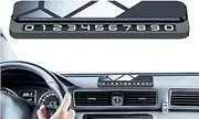 Parking Number Sign,Sliding Hiding Temporary Display Sign Card for Car Stop | Moving Auto Metal Telephone Plate, Automobile Interior Accessories for Men Women