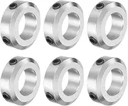 uxcell 6Pcs Set-Screw Collars 18mm Bore, Aluminum Alloy Shaft Collars, 32mm OD, 10mm Width Axle Collar Clamp for Linear Rod Shaft Guide