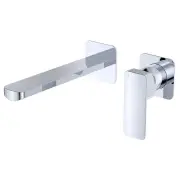 Tono Wall Mixer Set, Square Plate, 200mm Outlet