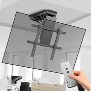 Adjustable Ceiling TV Mount Bracket - Hidden Folding TV Lift, TV Wall Mount Motorized Ceiling TV Mount, with Remote Control and Switch Control, Telescopic Electric TV Lift (Color : 50-90in t