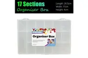 Organiser Storage Box 17 Sections Plastic Case Craft Jewellery Toys Organizer