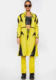 [Namilia] Yellow Transformer Moto Coat