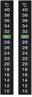 2Pcs Durable Discoloration Thermometer Stick-on Aquarium Temperature Fish Tank Temperature Sticker Aquarium Accessories Digital Dual Scale Stick-On and Attractive for Fish Tank 10℃ to 40℃