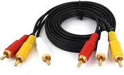 uxcell 1.45M 3 RCA to 3 RCA Male Audio Video Extension Cable Composite Cord