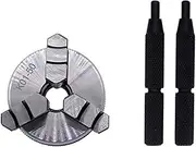 PZNGNKELPT 1Pc K01-50 63 80 Lathe Mini Chuck 3 Jaws Woodworking Hand Chuck With Mounting Thread Screw Rod Self-Centering Lathe Chuck Tool chuck(K01-50)