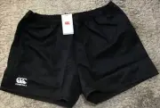 R43 New CCC Canterbury Professional Footy Shorts Black Polyester Pockets Men 3XL