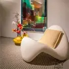 Italian Minimalist Lazy Sofa Chair: Modern Nordic Velvet Lounge with Free Shippi