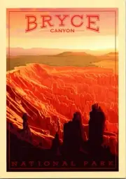 Bryce Canyon National Park Utah Retro Ranger postcard