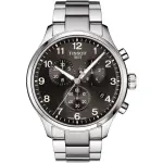 【TISSOT 天梭】韻馳系列 CHRONO XL三眼計時手錶-灰X銀/45MM 開學(T1166171105701)