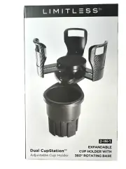 Limitless 2 in 1 Dual CupStation up to 6” Cup Holder 360 Degree LOW PRICE