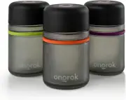 Glass Storage Jar, 180Ml, 3 Pack, UV Herb/Spice Jar with Child Resistant Lid, Co
