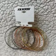 Joe Boxer Fashion Womens Bracelet 15 Metal Silver, Gold Yellow/Rose Bangle NWT