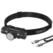 BROUIT HP330 LED Headlamp USB Rechargeable Headlight Head Torch Lamp Flashlight