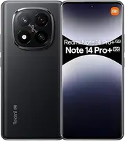 [Xiaomi] Redmi Note 14 Pro+ Plus 5G + 4G LTE (for Tmobile Mint Tello & Global) (256GB + 8GB) NFC 6.67" 120Hz 200MP Pro AI Camera Model 24115RA8EG Unlocked Dual Sim (Midnight Black)