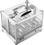 Acrylic Chips Case Chip Carrier Hold 600Chips Shockproof Multipurpose Clear with 6 Chip Trays for Parties Drinking Props