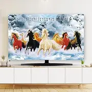 Waterproof Thickening Chinese Landscape Of Waterfall Fairyland TV Cloth/computer Cover Desktop/Wall Hanging/curved Screen/cover Living Room/Home Decoration Environmenta(Size:58-60IN(140x85cm),Color:C)