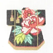 Lee Designs Peony Flower Petite Kimono Needlepoint Canvas Hand Painted 18ct