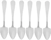 NAMOARLY 6pcs Toothed Ice Cream Scoop Tamper Sorbet Scooping Ice Cram Spoon Grapefruit Spoon Serving Spoons Large Stirrer Slotted Spoon Spoons Automatic Clear Stainless Steel Silver