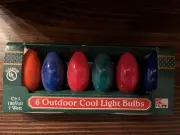 Pack Of 6 Vintage Kmart Replacement Christmas Light Bulbs- C9 1/4- 7 Watt