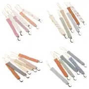 Baby Soother Chain Newborn Dummy Chain Clip Cotton Teether Pacifier Strap Holder