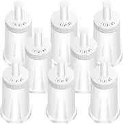[Ouxunus] Filter - Replacement Water Filter Compatible with Breville Sage Claro Swiss For Oracle, Barista & Bambino - Compare to Part #BES008WHT0NUC1.Pack of 8（First use without adding coffee powder ）