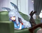 Anime girls kantai collection murakumo chibi couch long Play Gaming Mat Desk
