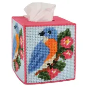 Herrschners® Morning Bluebird Tissue Box Plastic Canvas Kit