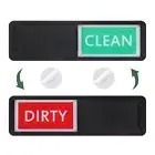 Dishwasher Magnet Clean Dirty Sign Rectangle Sign, Black