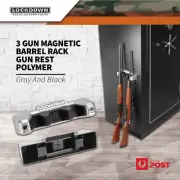 Lockdown 3 Gun Magnetic Rack Gun Rest Polymer Gray And Black