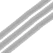 1/2" x 13 Yards Gimp Braid Trim Polyester Woven Fabric Ribbon, Grey