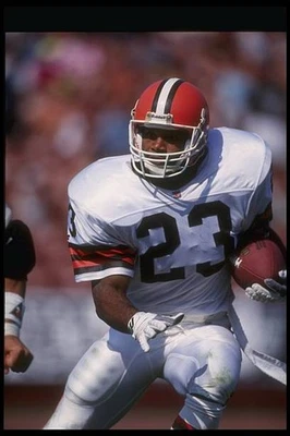 Running back Randy Baldwin Cleveland Browns runs with the ball at 1992 Old Photo