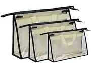 [ANDRESLAD] 3Pcs Transparent Dust Bag for Purse Organizer Clear Handbag Storage Bags Dustproof for Tote Bag Organization