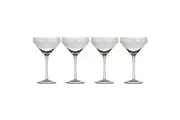 4pc Ladelle Flynn Coupe Glass Stemware Cocktail Drinkware 18cm Charcoal